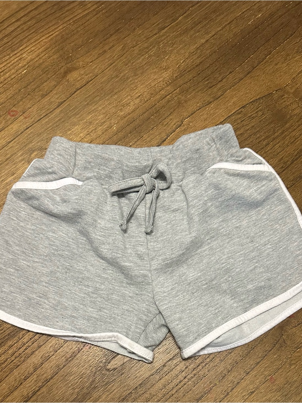 Girls’ Gray Lounge Shorts with Drawstring